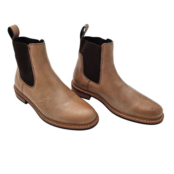 Nisolo Carmen Chelsea Boot Size 6.5 Almond Tan Brown Leather Ankle Slip On - Picture 1 of 7